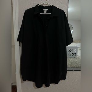 Poplin dress short sleeve with cuffs on sleeve. H&M